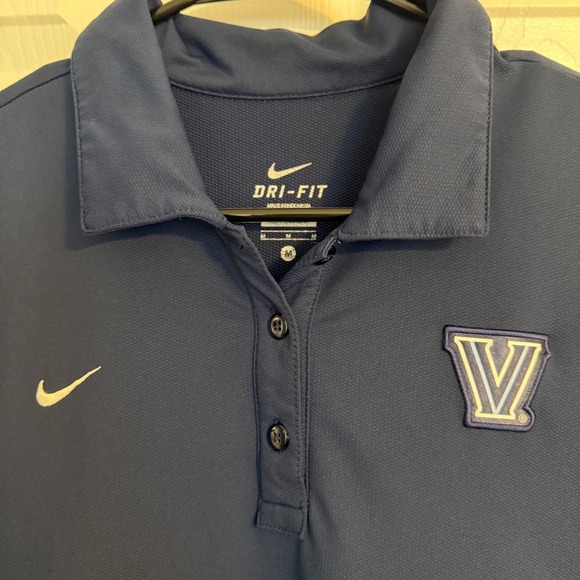 Nike Dri-Fit Villanova Wildcats Polo Shirt Women's Medium Navy Blue Athletic - Picture 2 of 5